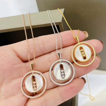 [Eternal jewelry]LUCKY MOVE MM NACRE BLANCHE DIAMOND NECKLACE