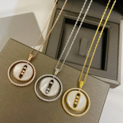 [Eternal jewelry]LUCKY MOVE MM NACRE BLANCHE DIAMOND NECKLACE