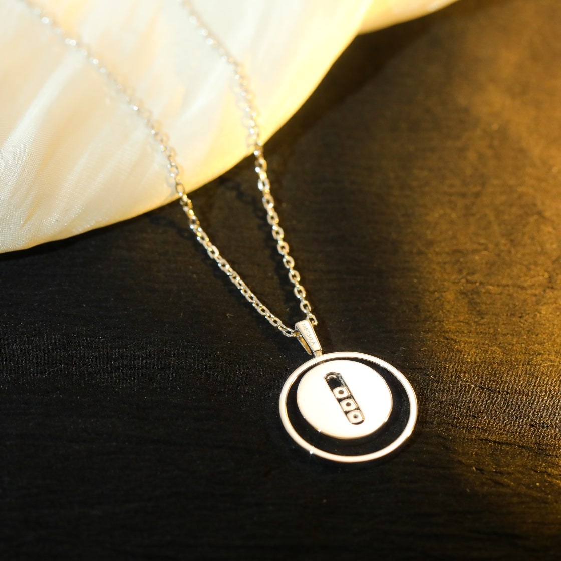 [Eternal jewelry]LUCKY MOVE MM SILVER DIAMOND NECKLACE
