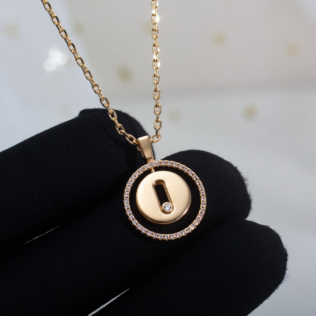 [Eternal jewelry]LUCKY MOVE PM NECKLACE PINK GOLD DIAMOND