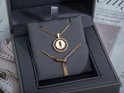 [Eternal jewelry]LUCKY MOVE PM NECKLACE PINK GOLD DIAMOND