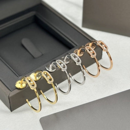 [Eternal jewelry]CREOLES MOVE UNO PM DIAMOND EARRINGS