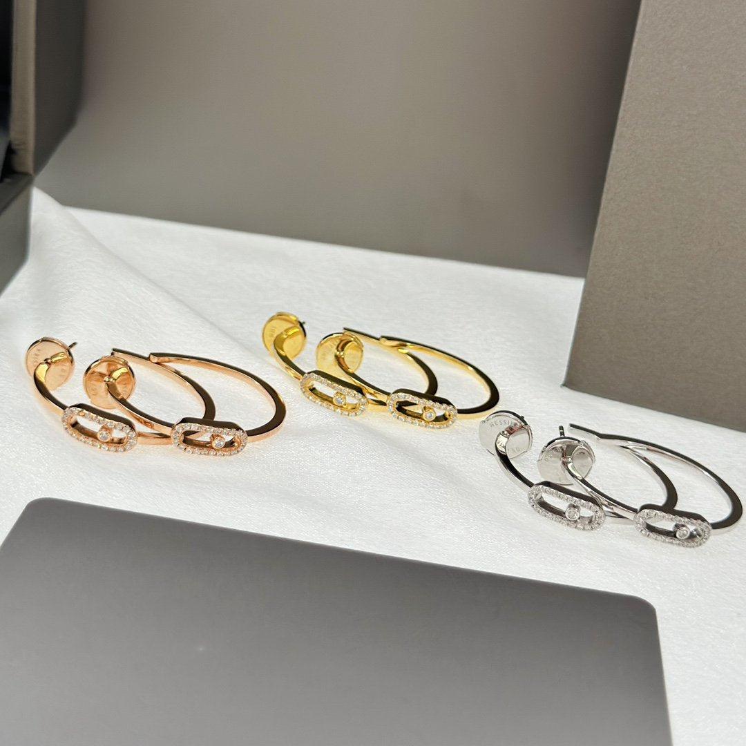 [Eternal jewelry]CREOLES MOVE UNO PM DIAMOND EARRINGS