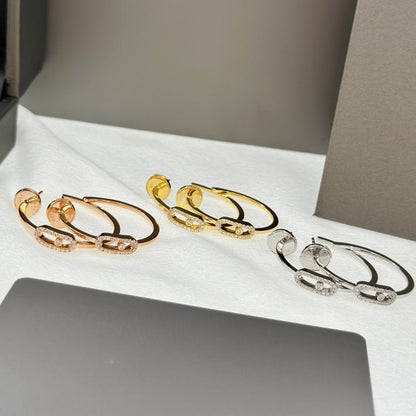 [Eternal jewelry]CREOLES MOVE UNO PM DIAMOND EARRINGS