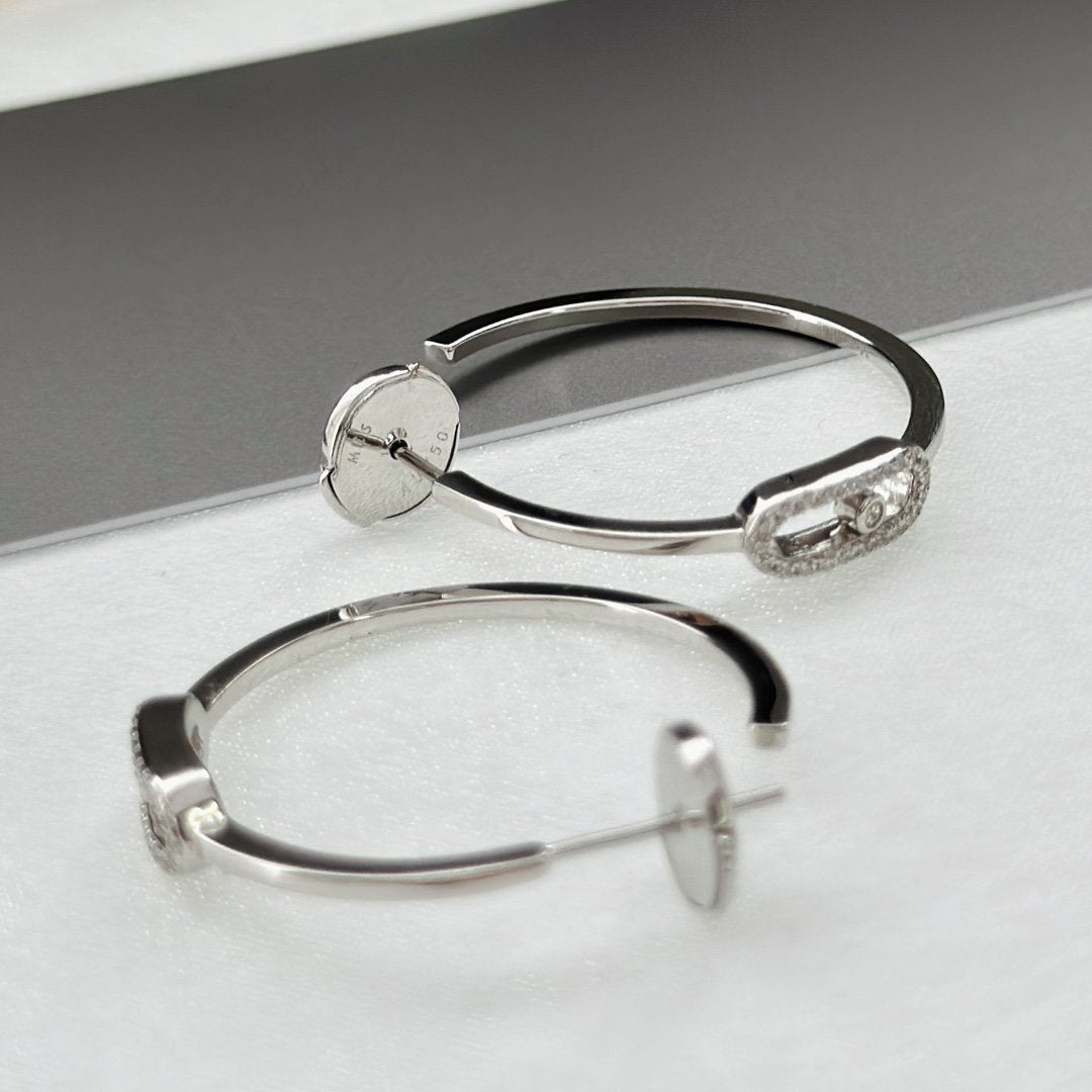 [Eternal jewelry]CREOLES MOVE UNO PM DIAMOND EARRINGS