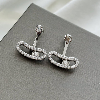 [Eternal jewelry]MOVE UNO SILVER DIAMOND EARRINGS