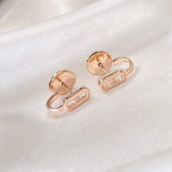 [Eternal jewelry]CREOLES MOVE UNO MINI 1 DIAMOND EARRINGS
