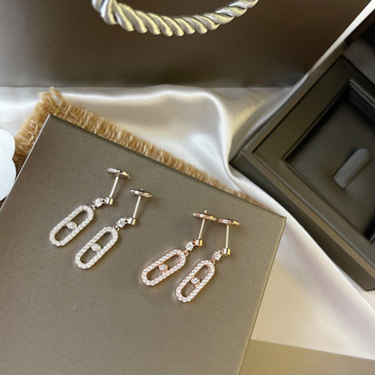 [Eternal jewelry]DORMEUSES MOVE UNO DIAMOND EARRINGS