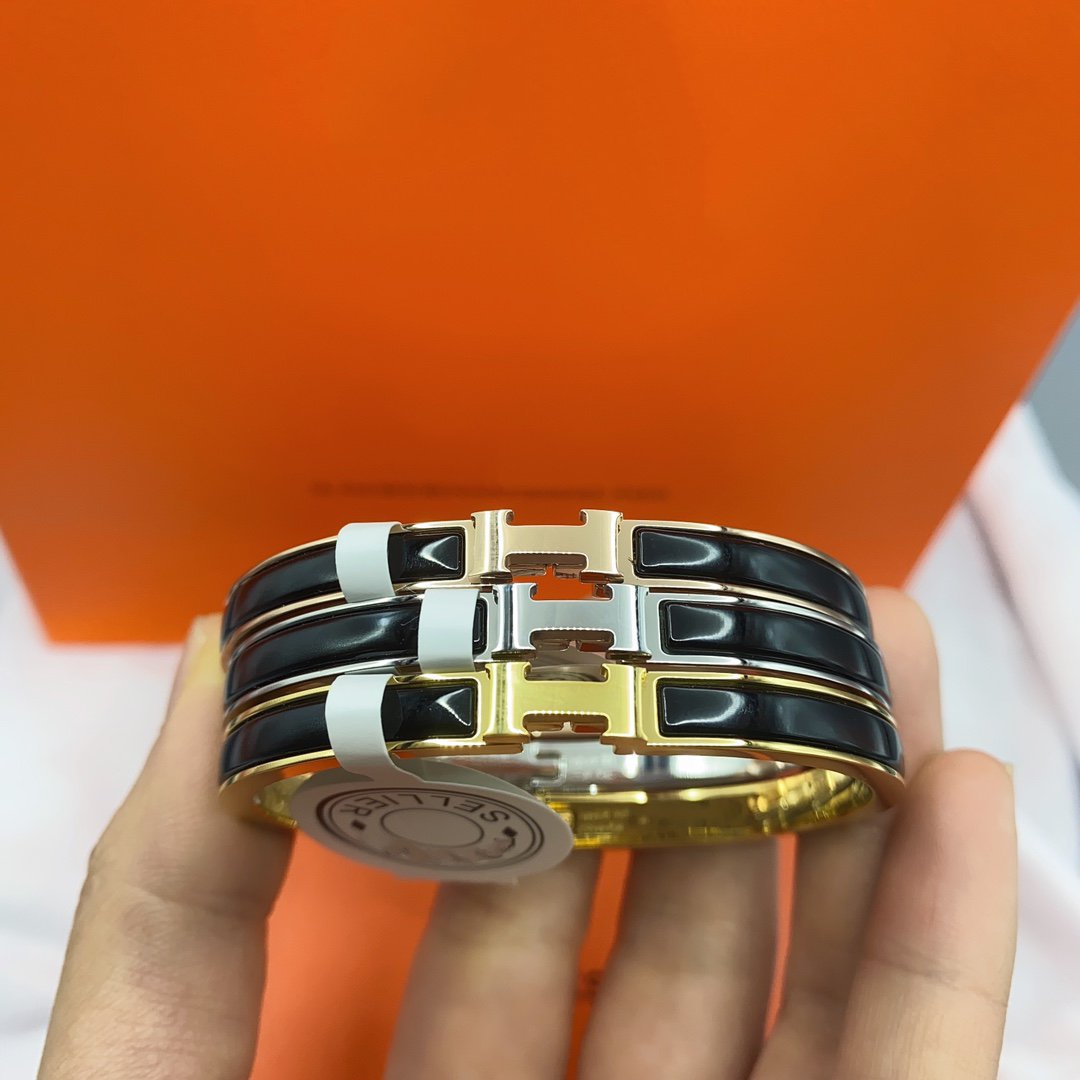 [Eternal Jewelry]CLASSIC HM CLIC BLACK 8MM ENAMEL BRACELET