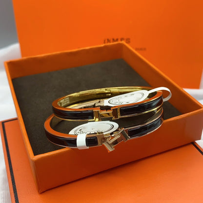 [Eternal Jewelry]CLASSIC HM CLIC BLACK 8MM ENAMEL BRACELET