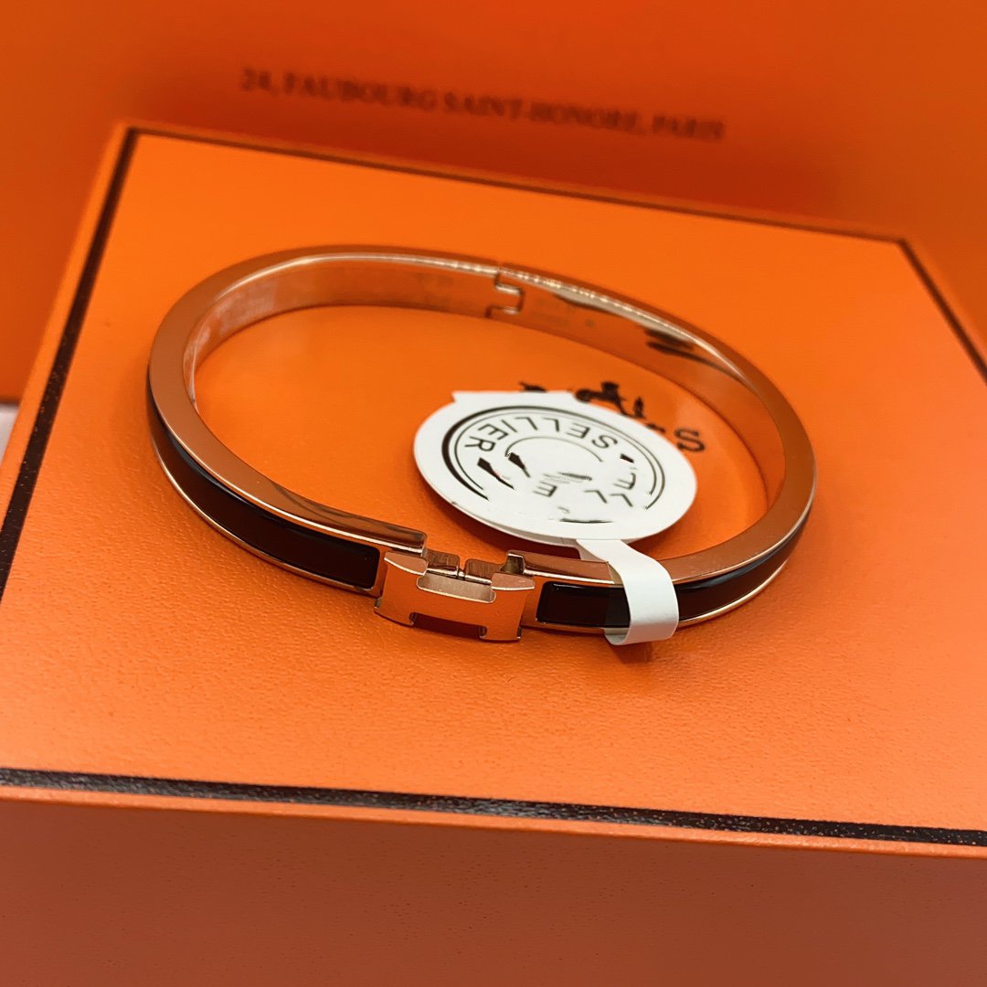 [Eternal Jewelry]CLASSIC HM CLIC BLACK 8MM ENAMEL BRACELET