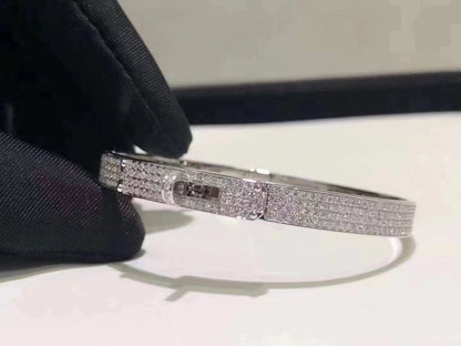 [Eternal Jewelry]HM KELLY BRACELET IN SILVER AND FULL PAVE DIAMOND