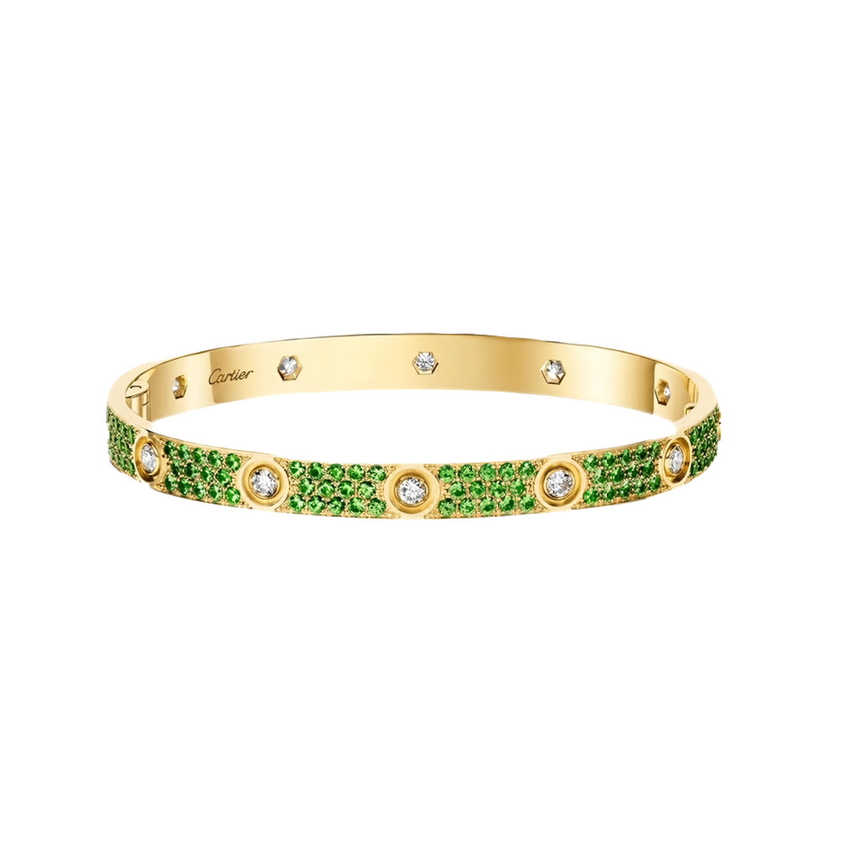 [Eternal jewelry]2026 PAVE GEMSTONE LOVE BRACELET 6.1MM 10 DIAMONDS