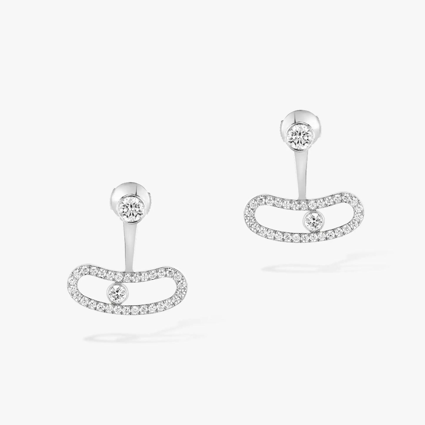 [Eternal jewelry]MOVE UNO SILVER DIAMOND EARRINGS
