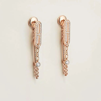 [Eternal Jewelry]CHAINE CHAOS DIAMOND DROP EARRINGS
