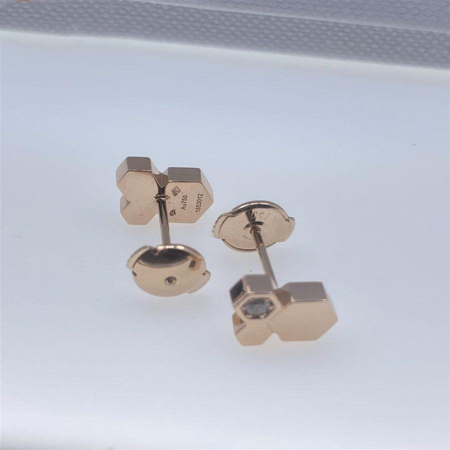 [Eternal Jewelry]BEE LOVE PINK GOLD DIAMOND EARRINGS
