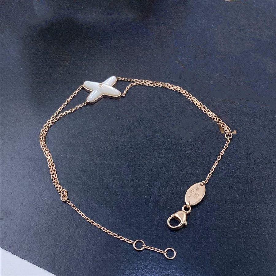 [Eternal Jewelry]JEUX BRACELET WHITE MOP PINK GOLD 1 DIAMOND