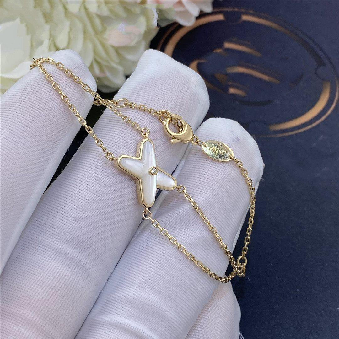 [Eternal Jewelry]JEUX BRACELET WHITE MOP GOLD 1 DIAMOND