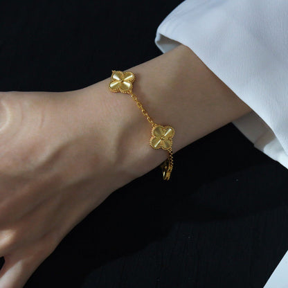[Eternal Jewelry] CLOVER 5 MOTIF LASER BRACELET COLLECTION