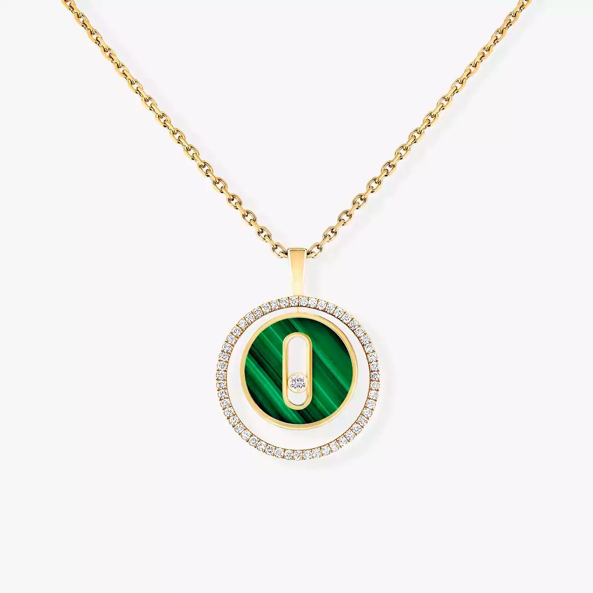 [Eternal jewelry]Lucky Move Diamond Necklace in Rose Gold and White Mother-of-Pearl