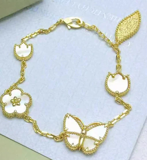[Eternal jewelry] 26 NEW CLOVER LUCKY LIGHT YELLOW AND WHITE SET