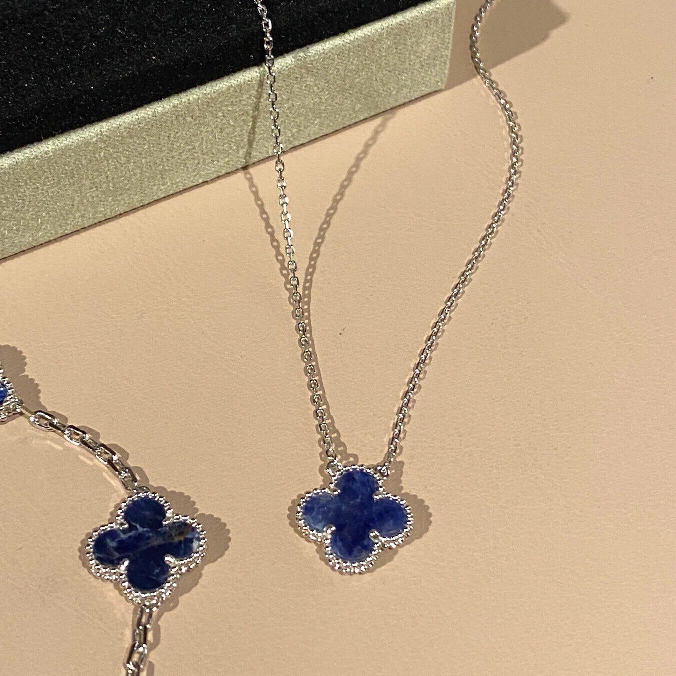[Eternal Jewelry]CLOVER 15MM PIETERSITE NECKLACE SILVER