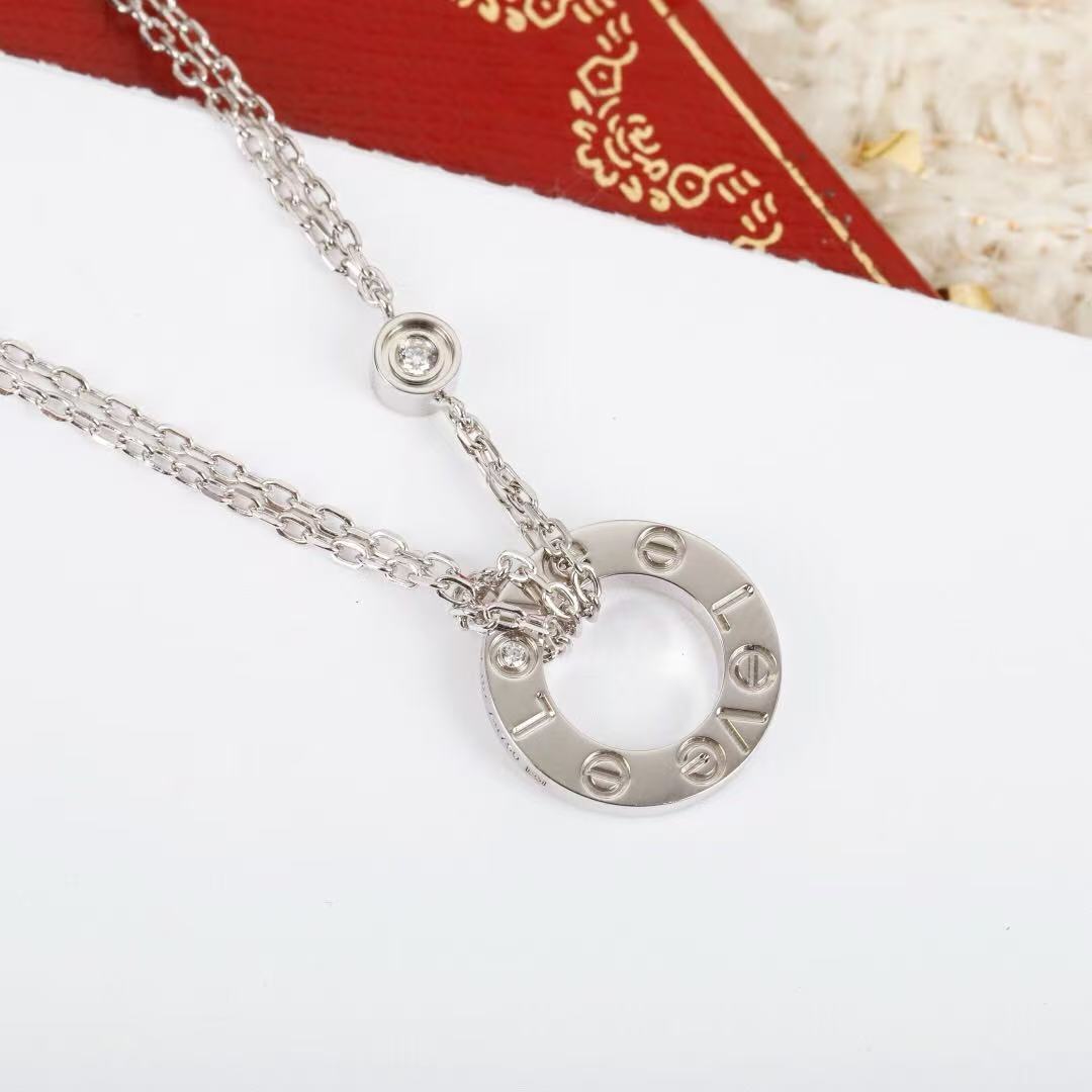 [Eternal Jewelry]LOVE NECKLACE ADJUSTABLE 2 DIAMOND