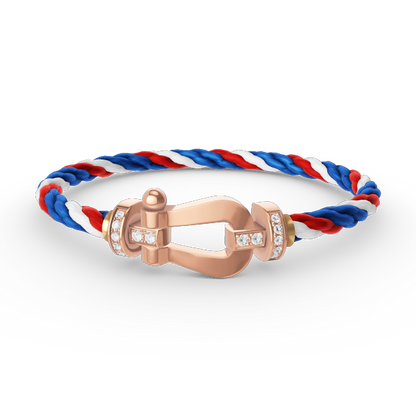 [Eternal Jewelry]FORCE LARGE HORSESHOE HALF DIAMOND BRACELET ROSE GOLD