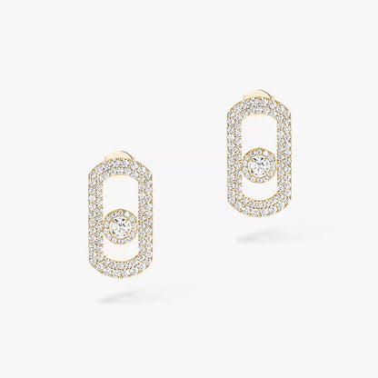 [Eternal jewelry]So Move Pave_-Set Diamond Earrings in Silver