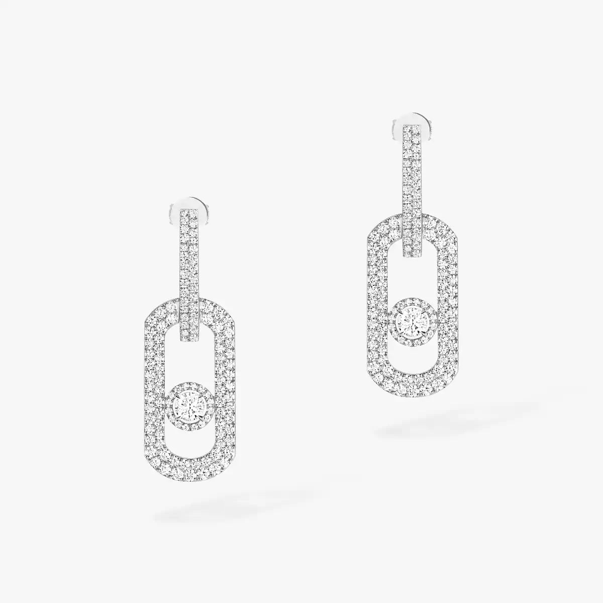 [Eternal jewelry]So Move XL Pave_-Set Diamond Pendant Earrings