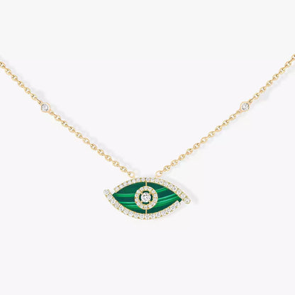 [Eternal jewelry]Lucky Eye Diamond Necklace in Rose Gold and Turquoise