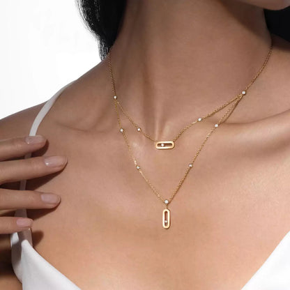 [Eternal jewelry] Move Uno Diamond Necklace