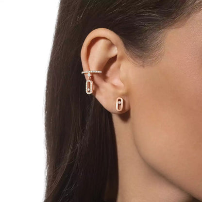 [Eternal jewelry]Move Uno Diamond Stud Earrings
