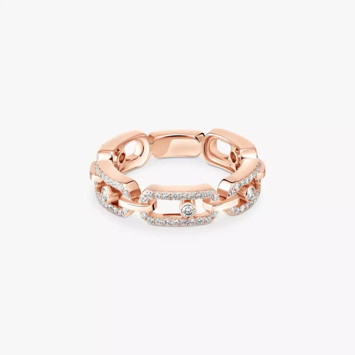 [Eternal jewelry]Move Link Pave_-Set Diamond Ring in Gold