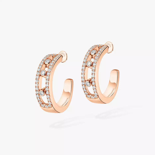 [Eternal jewelry]Diamond Pave_ Hoop Earrings Move