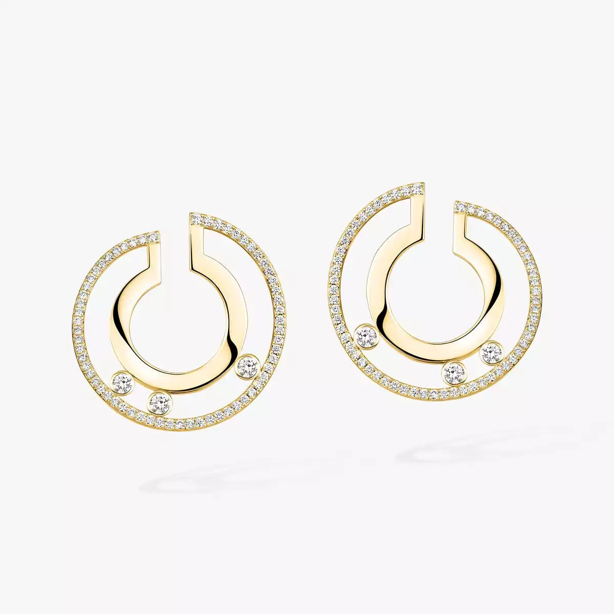 [Eternal jewelry]Move Romane Small Diamond Hoop Earrings