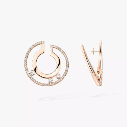 [Eternal jewelry]Move Romane Small Diamond Hoop Earrings
