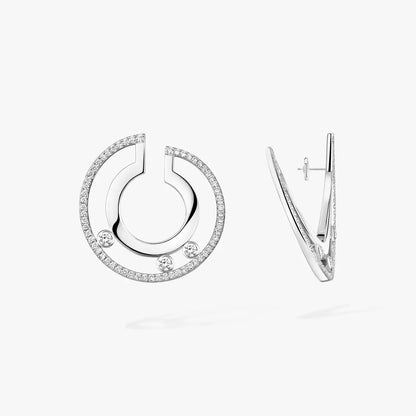 [Eternal jewelry]Move Romane Small Diamond Hoop Earrings
