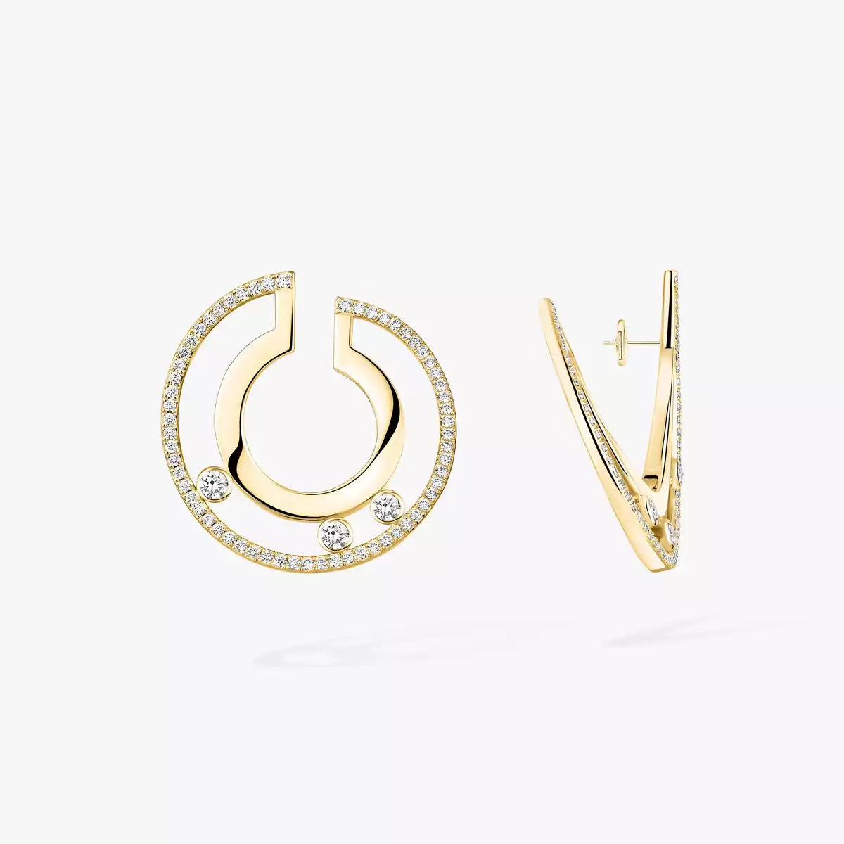 [Eternal jewelry]Move Romane Small Diamond Hoop Earrings