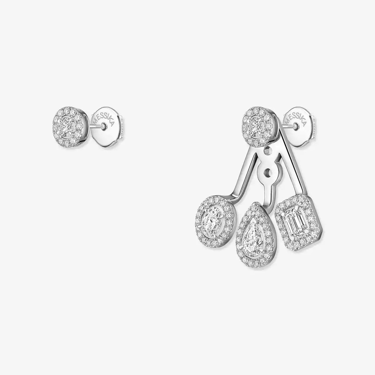 [Eternal jewelry] My Twin Trio  Diamond Earrings