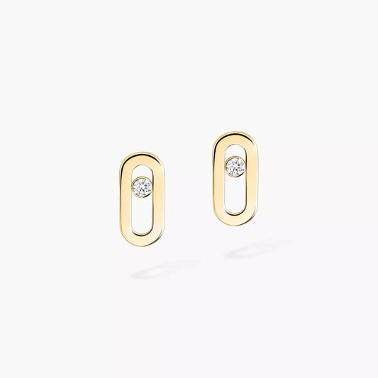 [Eternal jewelry]Move Uno Diamond Stud Earrings
