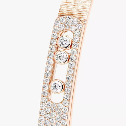 [Eternal jewelry]Move Noa Ciselé half pavé bangle