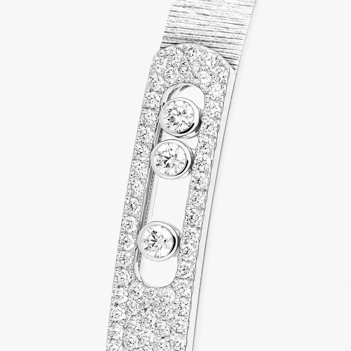 [Eternal jewelry]Move Noa Ciselé half pavé bangle