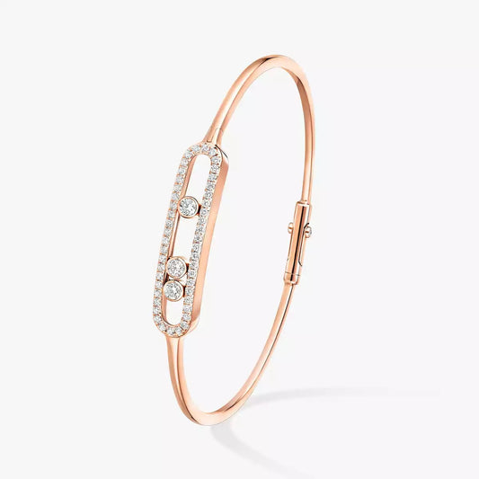 [Eternal jewelry]Move Pavé Diamond Bangle Bracelet M