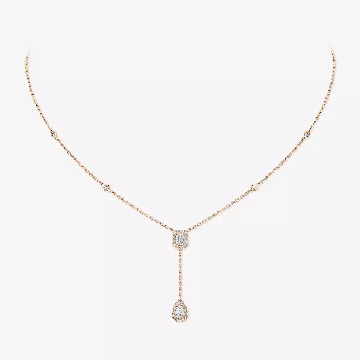 [Eternal jewelry]Gold Diamond Tie Necklace