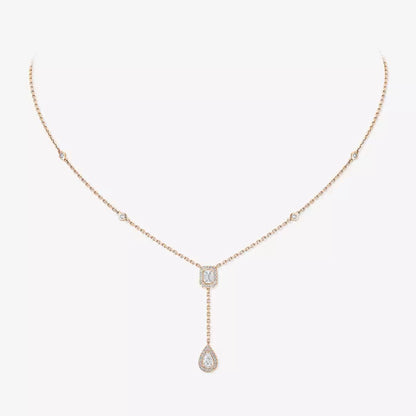 [Eternal jewelry]Gold Diamond Tie Necklace