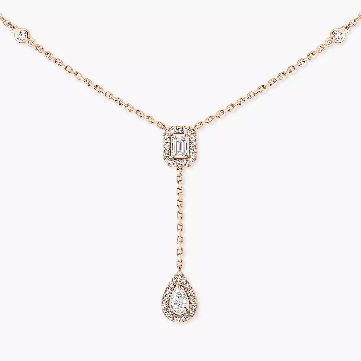[Eternal jewelry]Gold Diamond Tie Necklace