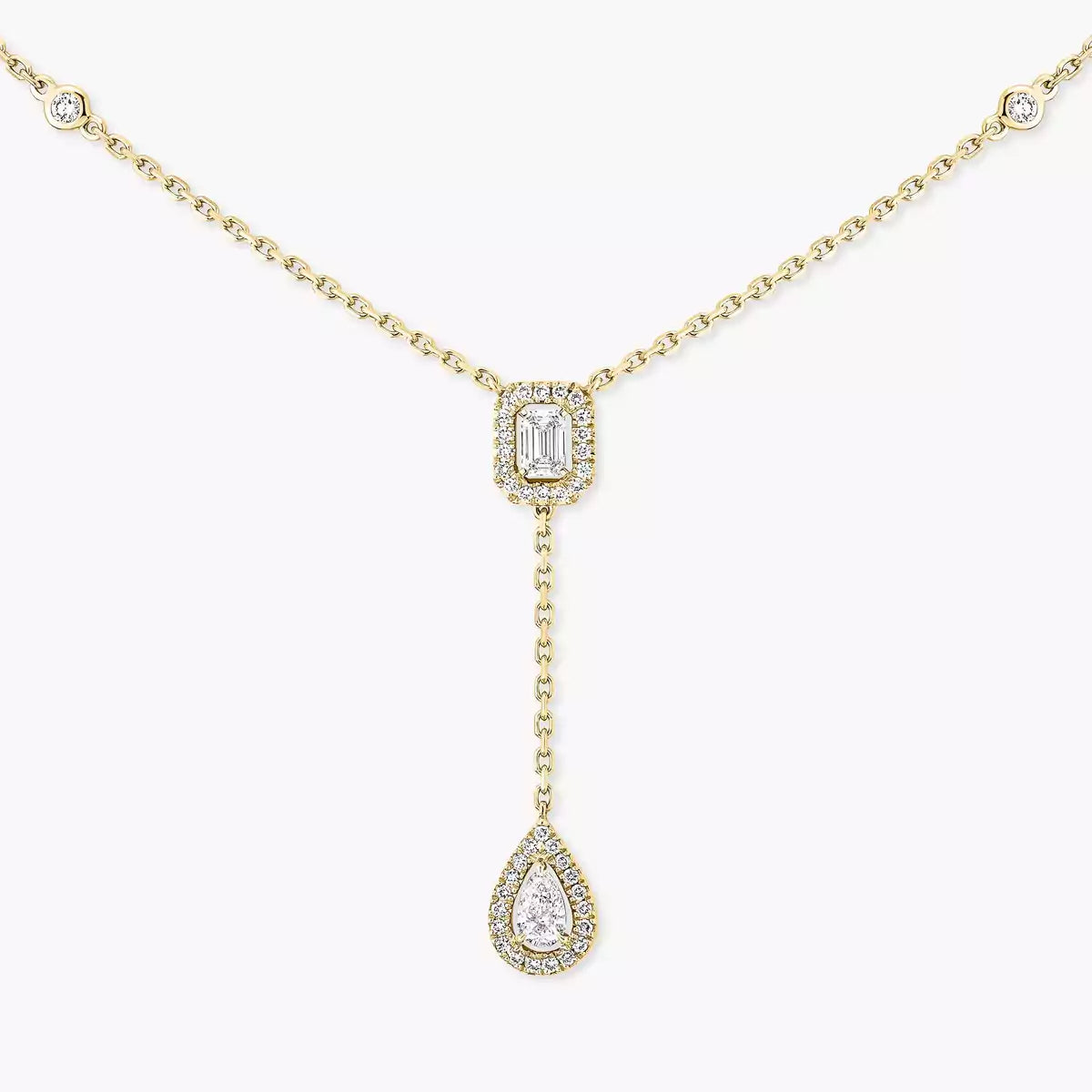 [Eternal jewelry]Gold Diamond Tie Necklace