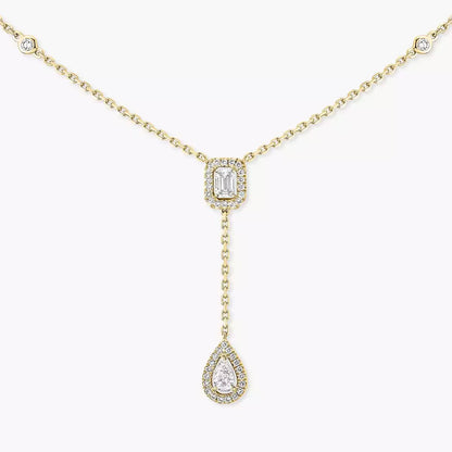 [Eternal jewelry]Gold Diamond Tie Necklace