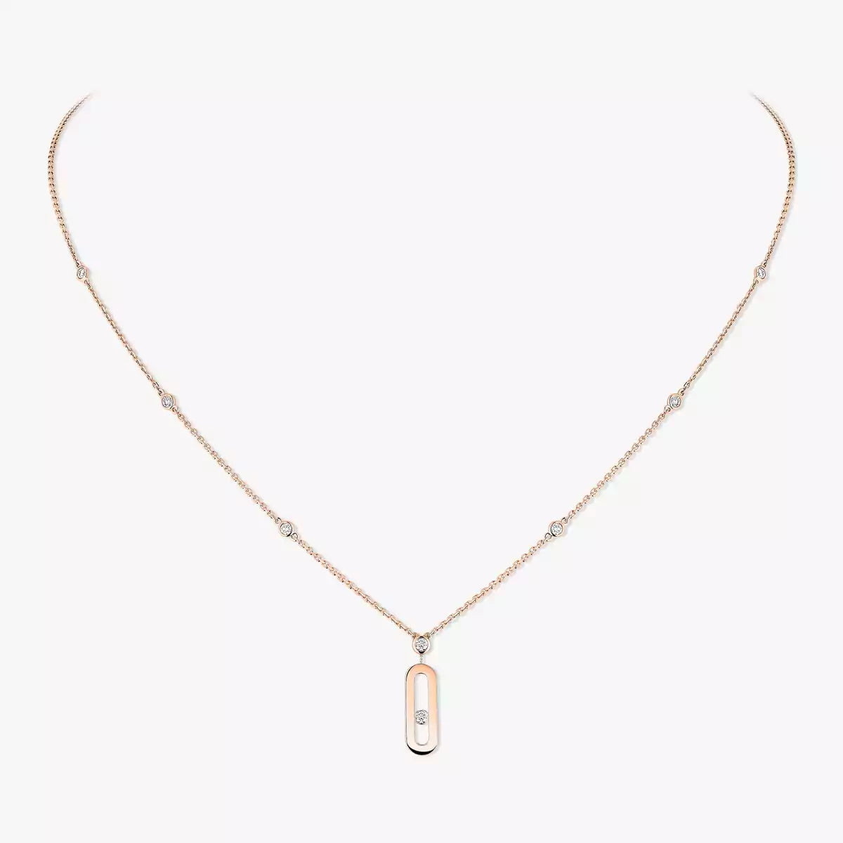 [Eternal jewelry] Move Uno Gold Diamond Long Necklace